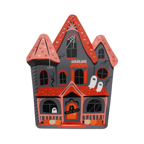 Daydream Society Trick Or Treat Street Halloween Haunted House Large Plates In Multi