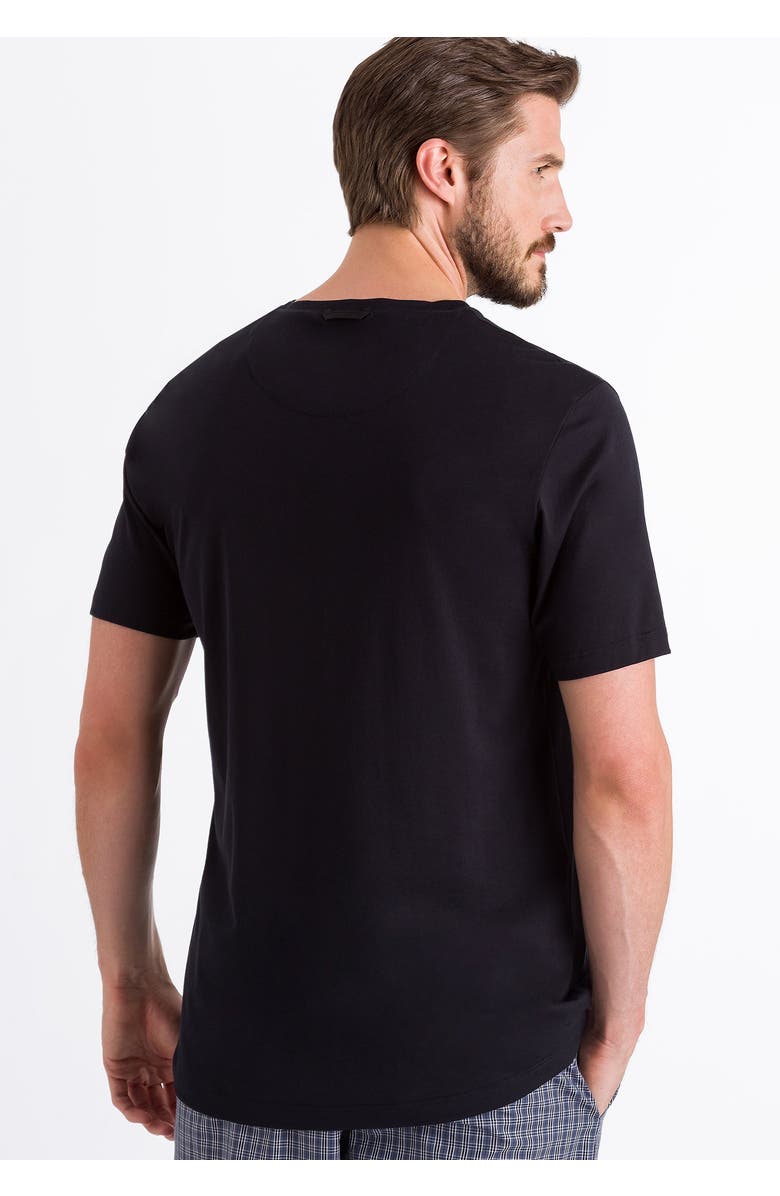 Hanro Night and Day Cotton Crew Neck T-Shirt, Alternate, color, Black