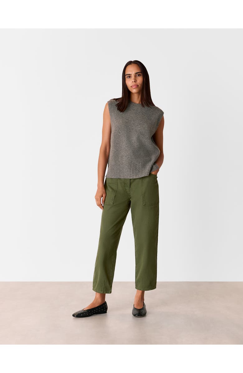 Whistles Relaxed Fit Tessa Trouser, Alternate, color, Khaki