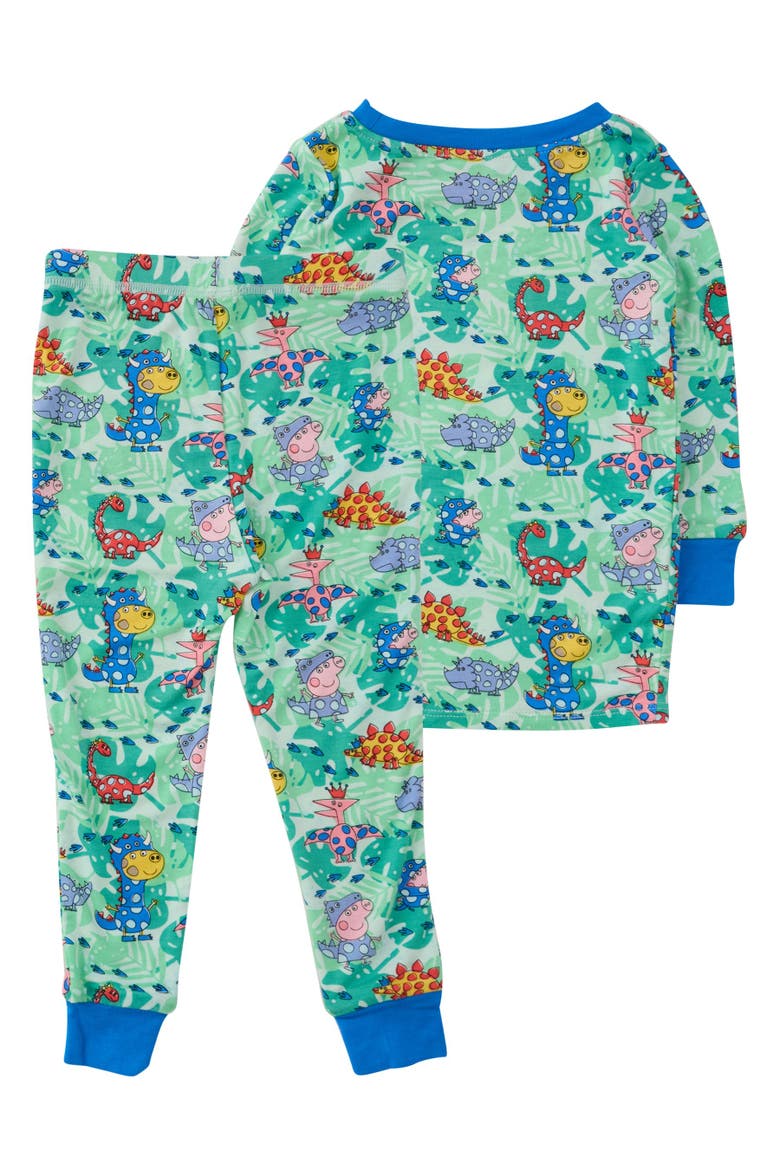 Peppa Pig & Friends Long Sleeve Pajama Set, Viscose, Alternate, color, Dinosaur Peppa Pig & Friends