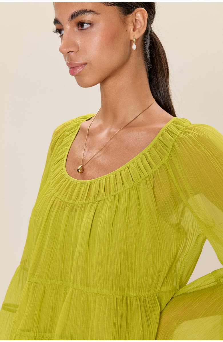 Rebecca Taylor Skye Blouse, Alternate, color, Pear Green