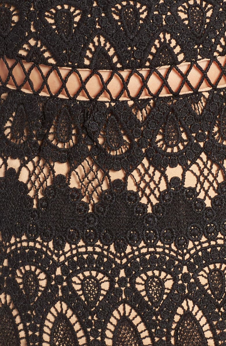 J.O.A. Lattice Embroidered Midi Dress, Alternate, color,