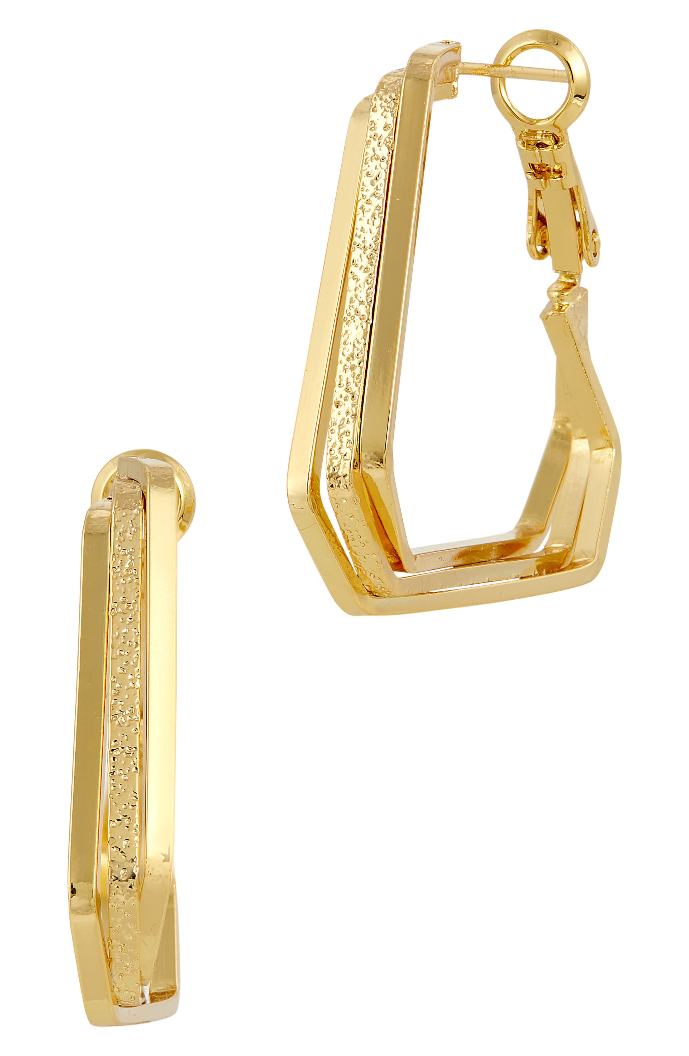 SAVVY CIE JEWELS Geometric Hoop Earrings
