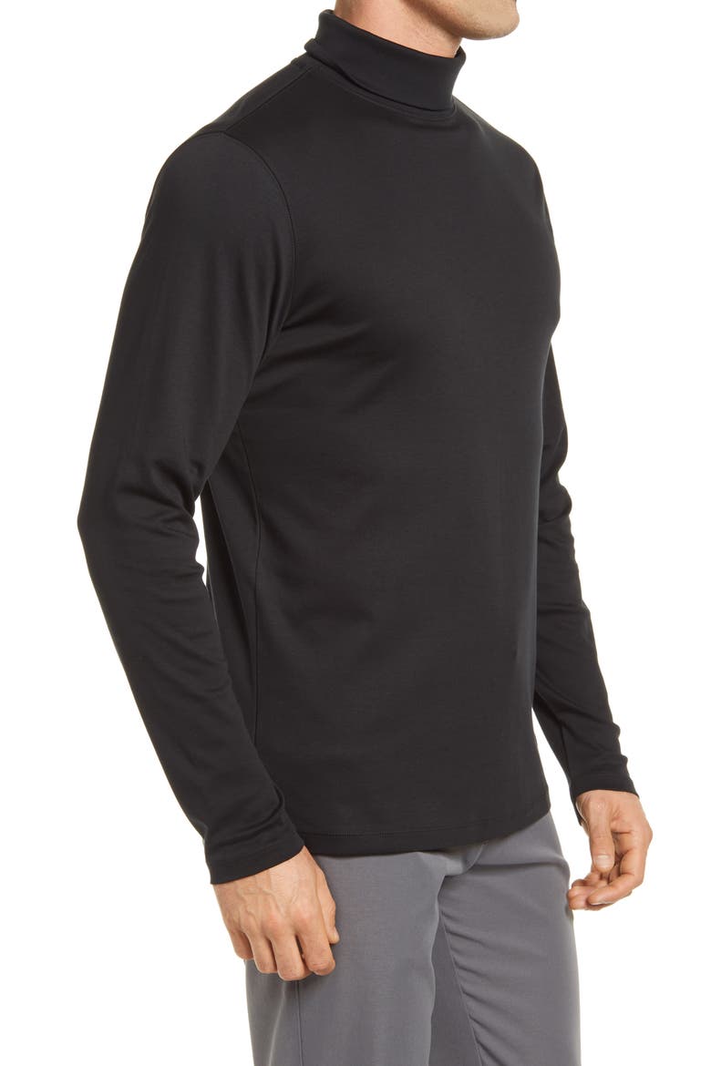 Georgia Cotton Turtleneck, Alternate, color, BLACK
