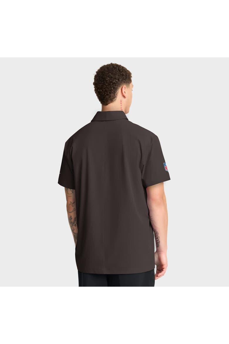 Men's Nike Brown Cleveland Browns Sideline Woven Dri-FIT Polo, Alternate, color, Brown