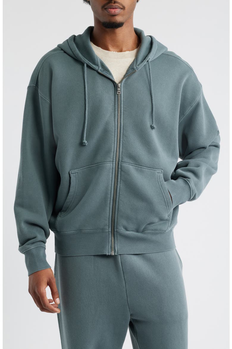 Core Oversize Terry Full Zip Hoodie, Alternate, color, VINTAGE SLATE