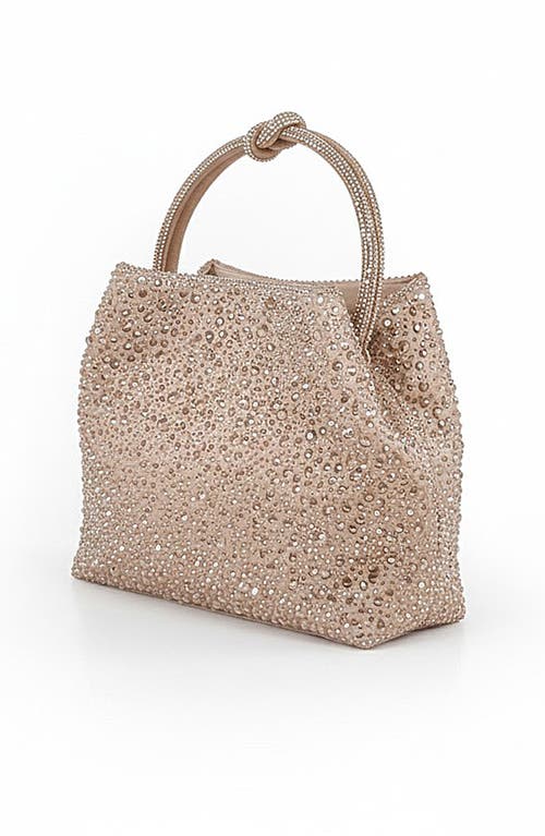 Jewel Badgley Mischka Joy Mix Crystal Mini Bucket Handbag In Gold