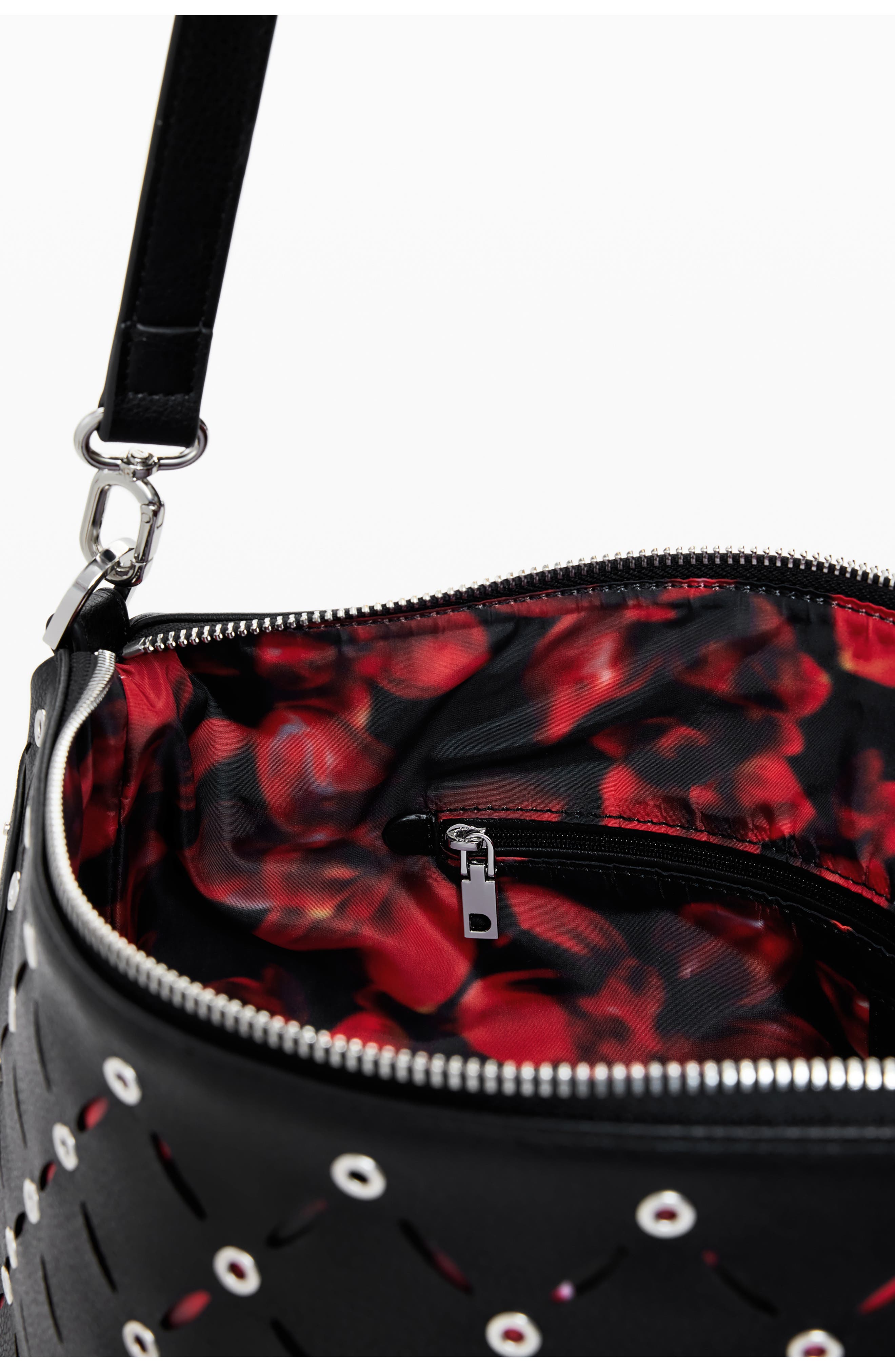 Desigual Faux Leather Shoulder Bag, Alternate, color, Black