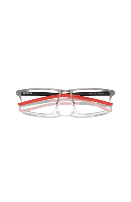 Scuderia Ferrari 57mm Rectangle Optical Glasses In Metallic