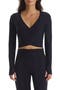 Butter Thumbhole Faux Wrap Top