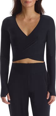 Commando Butter Thumbhole Faux Wrap Top