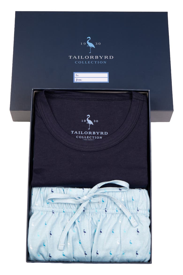 Cotton Pajama Set, Alternate, color, BLUE