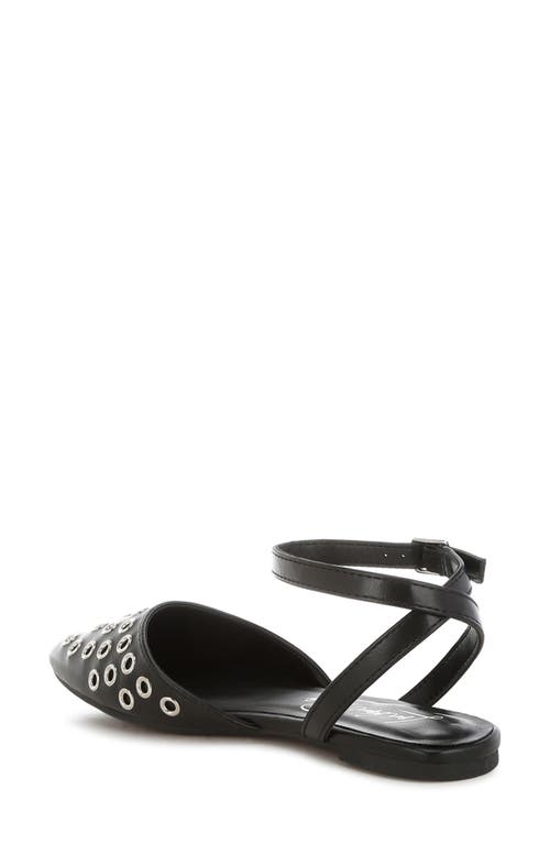 London Rag Chalcis Rivet Flat In Black