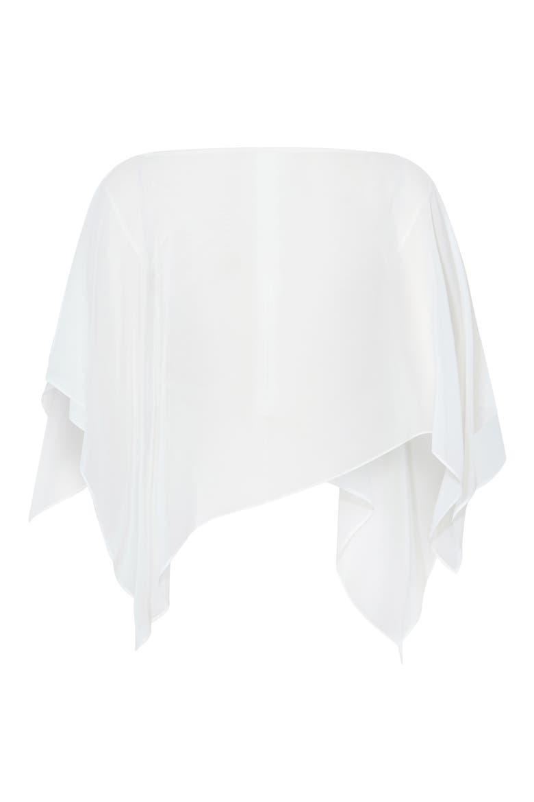 Chiffon Poncho, Alternate, color, IVORY