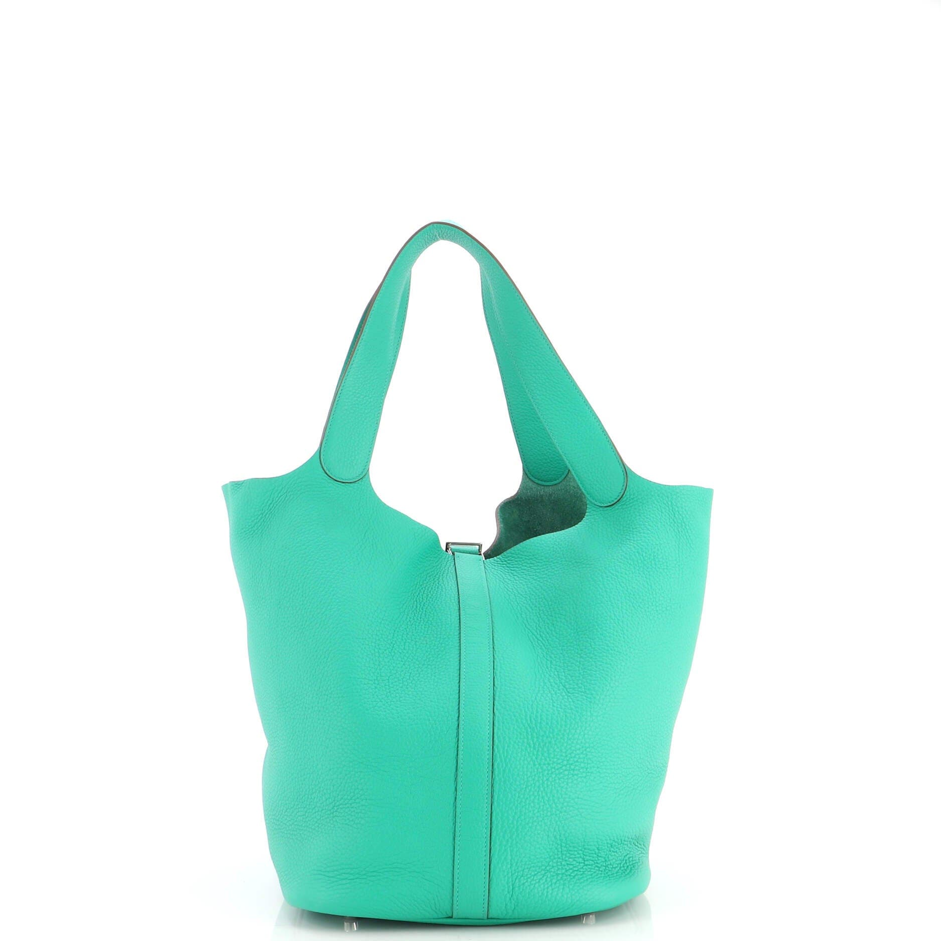 Picotin Lock Bag Clemence TGM, Alternate, color, Green