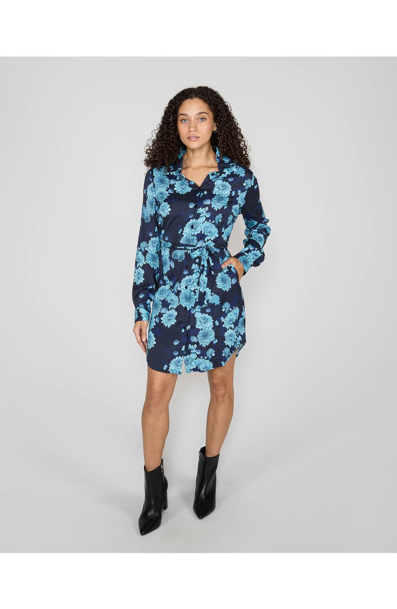 Lords of Harlech Dorethy Stretch Viscose Shirt Dress, Alternate, color, Serious Floral Navy