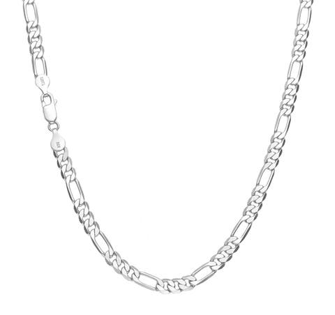 Sterling Silver Super Thick Figaro Necklace