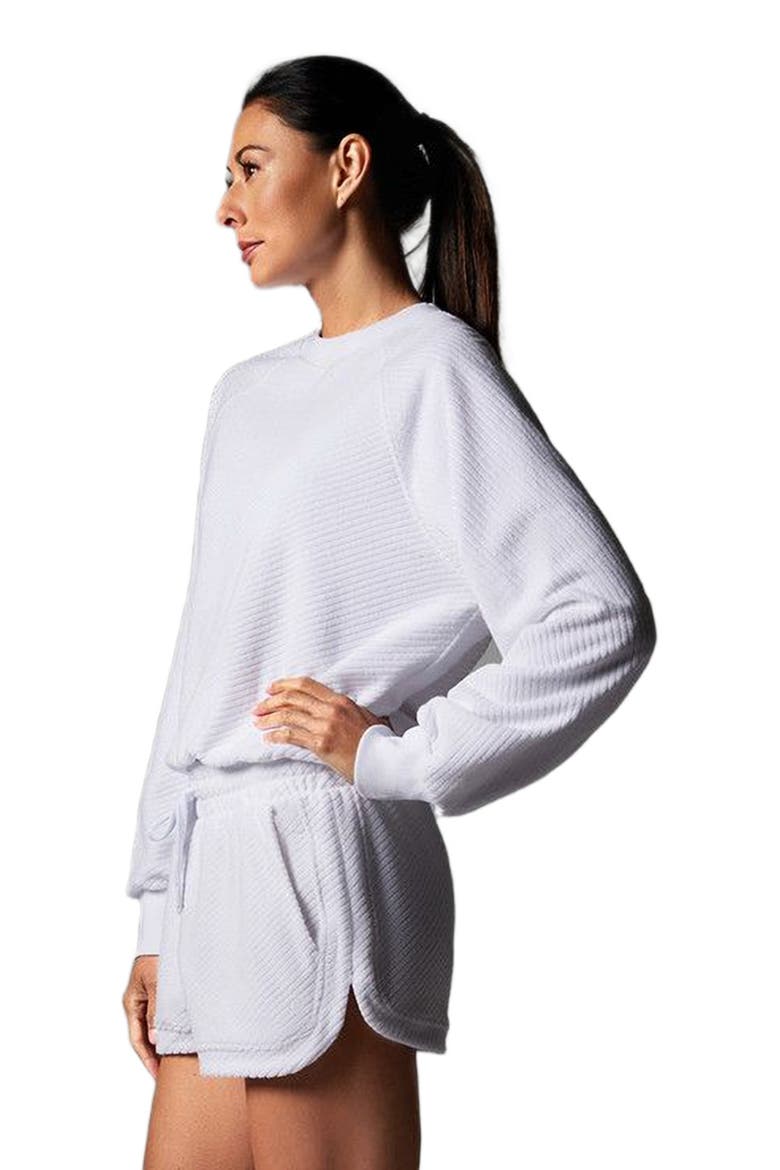 Ease Crew Terry Sweatshirt, Alternate, color, WHITE