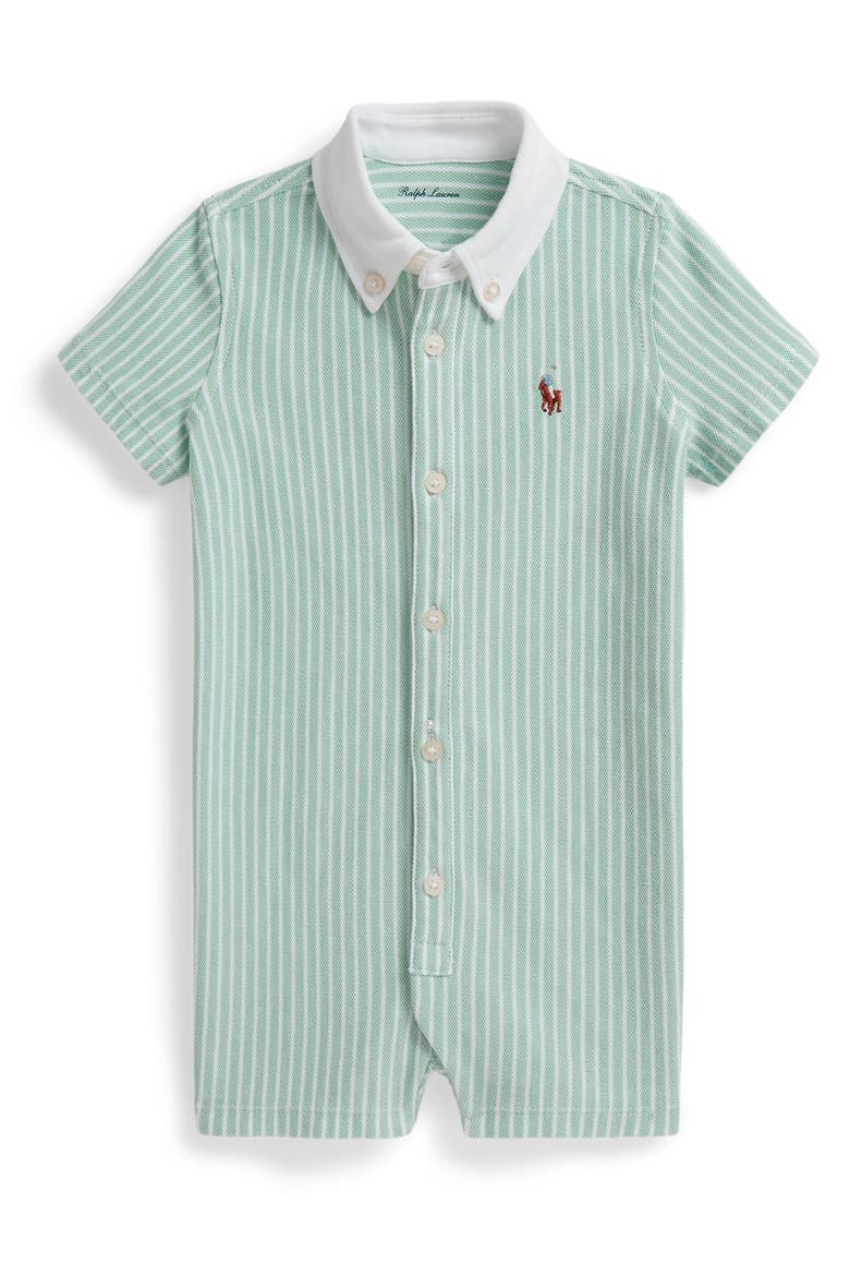 Cotton Piqué Romper, Main, color, CLDN MULTI