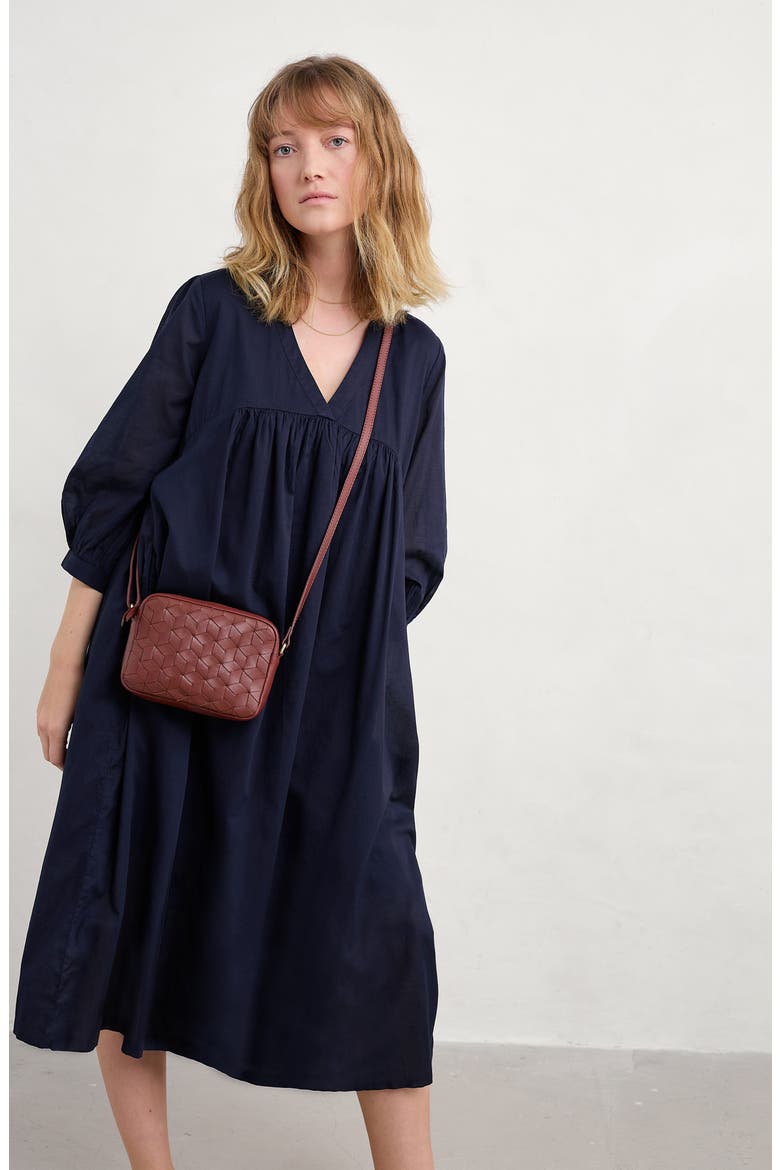 Earth Organic Cotton Caftan, Alternate, color, MARITIME