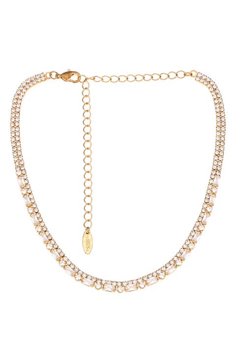 Mixed Crystal & Cubic Zirconia Tennis Choker