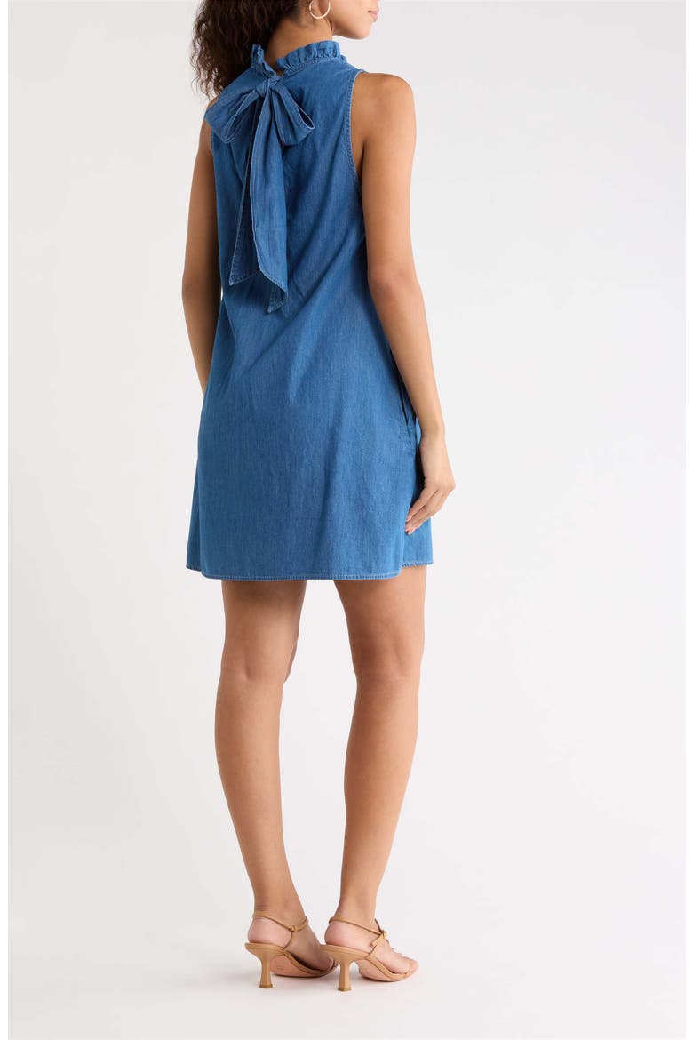 Haysville Benson Cotton Trapeze Minidress, Alternate, color, DENIM