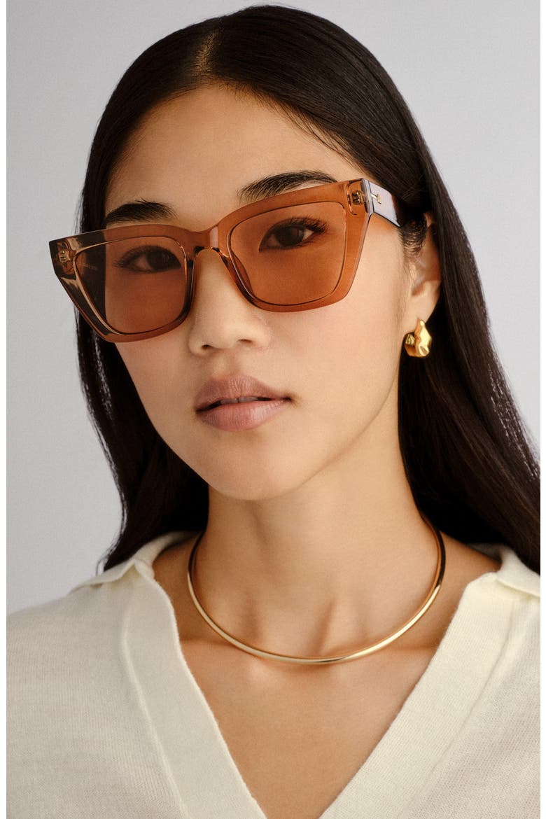 Le Coeur 53mm Cat Eye Sunglasses, Alternate, color, BARLEY / LATTE TINT