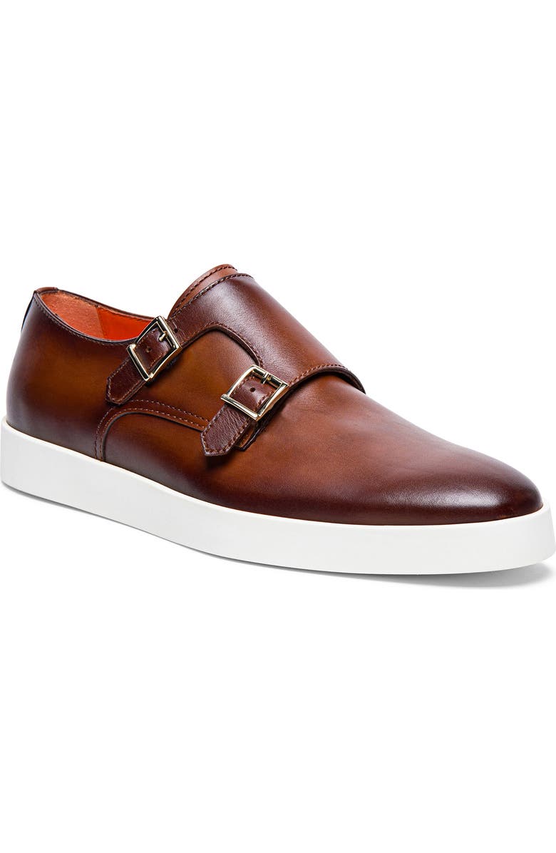 Santoni Bankable Sneaker, Main, color, Brown
