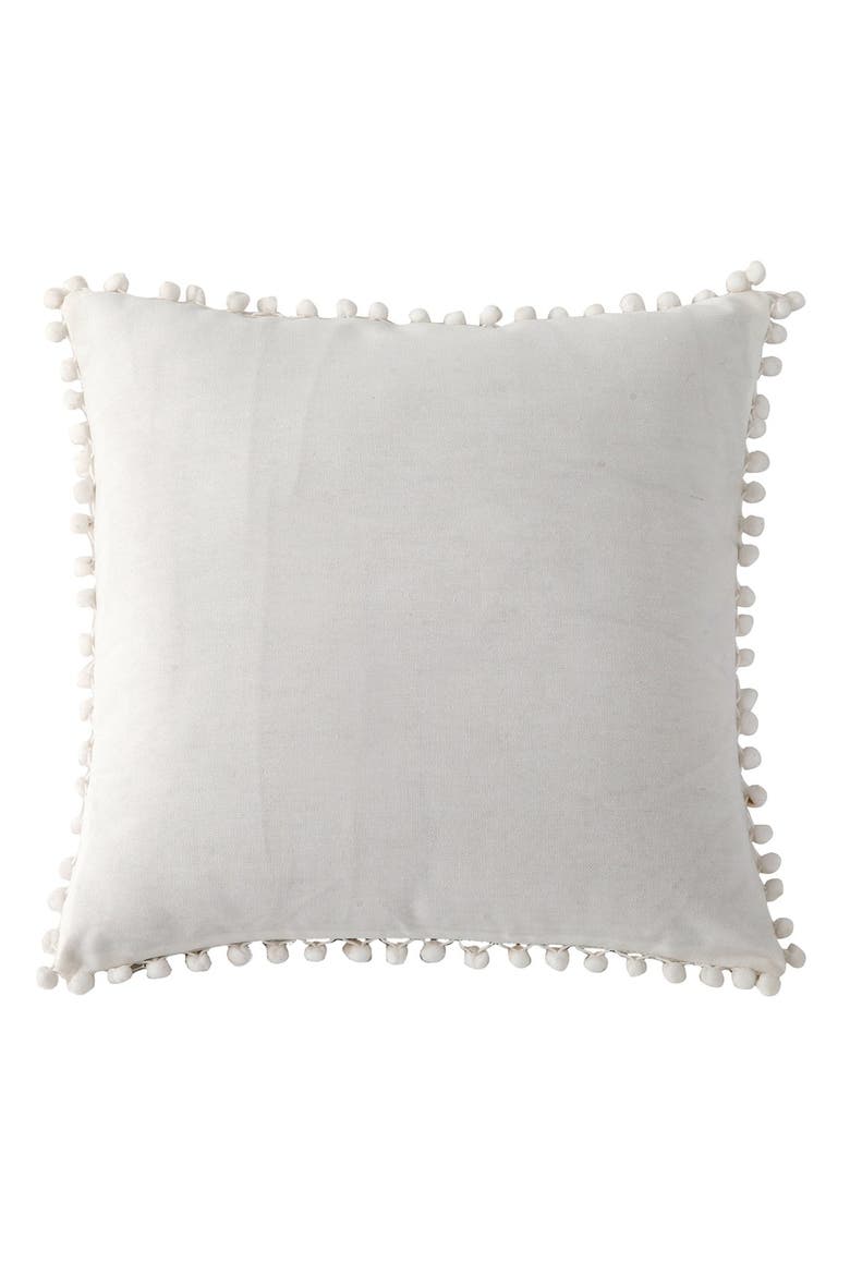 Elodie Pom Pillow, Main, color, SNOW WHITE