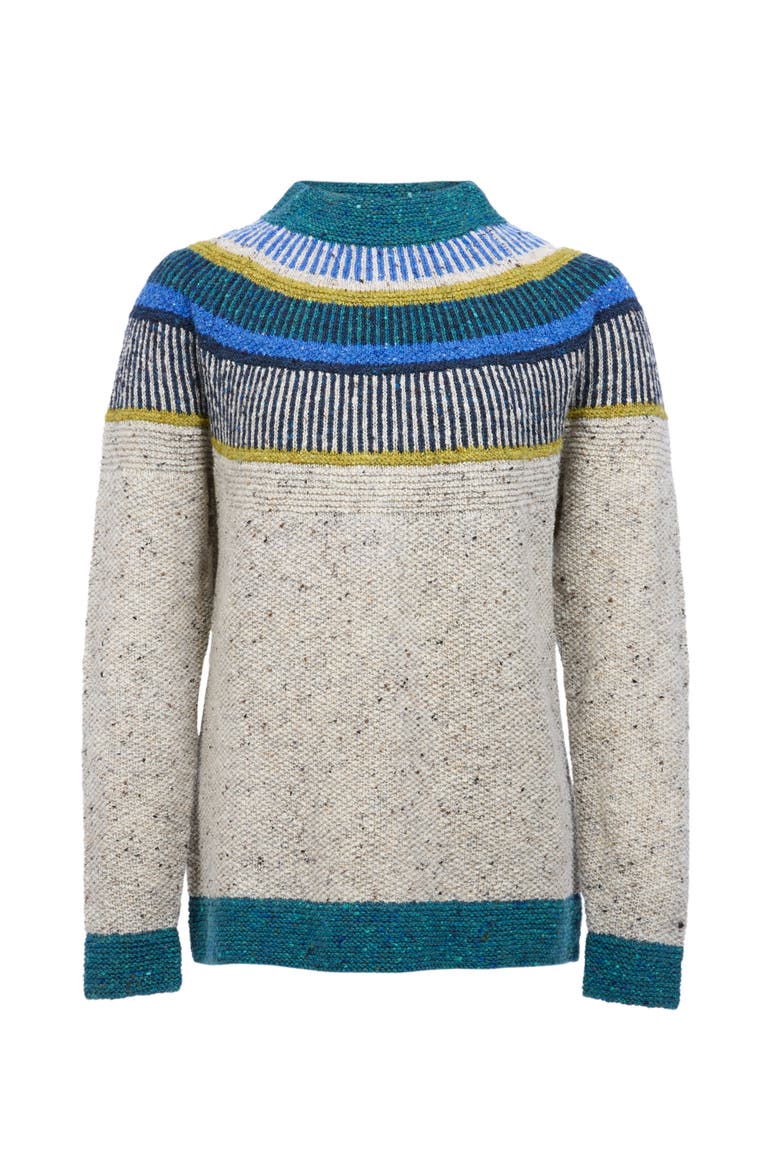 Statement Donegal Wool Sweater, Main, color, OATMEAL FLECK / ICELANDIC