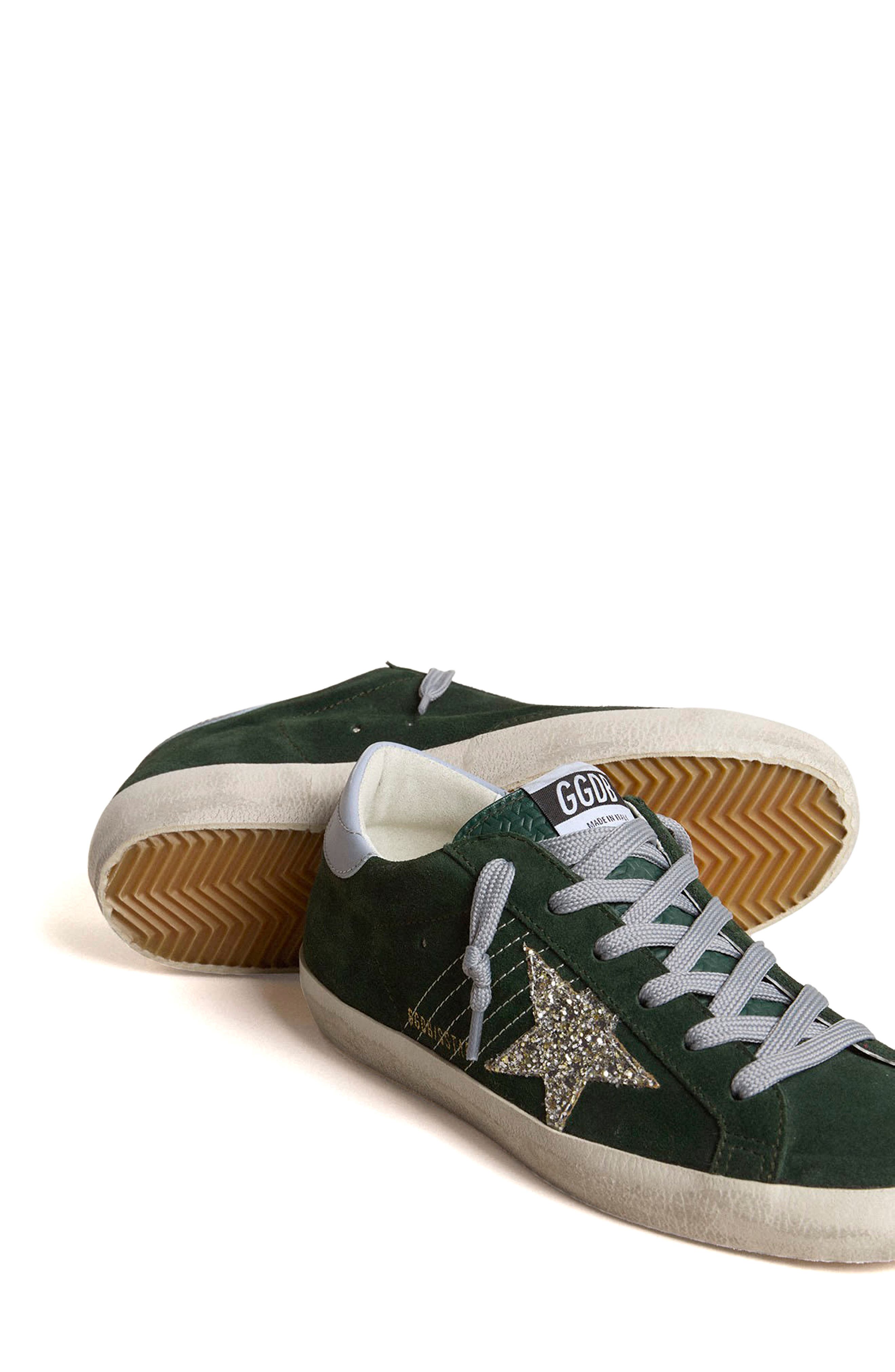 Super-Star Low Top Sneaker, Alternate, color, DARK GREEN/ PLATINUM/ QUARRY