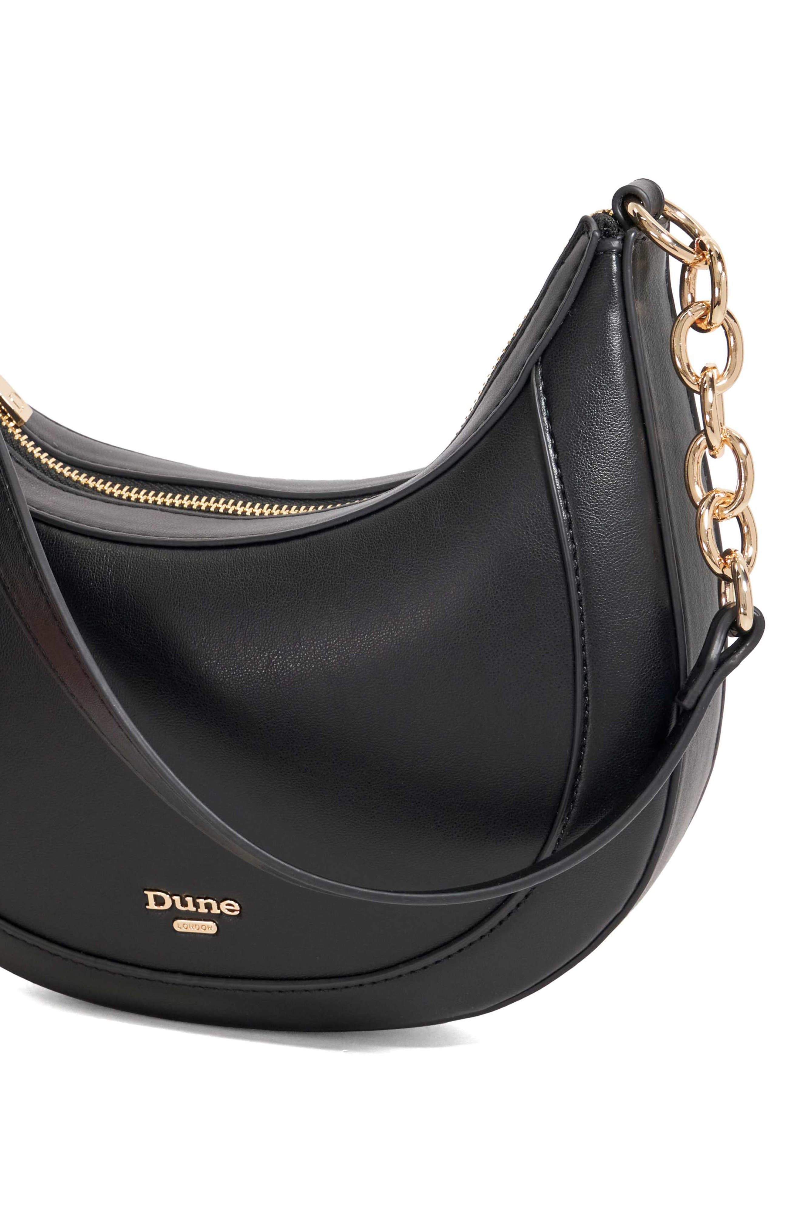 Dune London Diversions Faux Leather Shoulder Bag, Alternate, color, Black