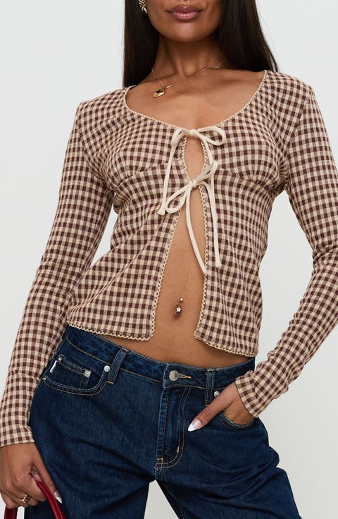 Maemi Front Tie Crop Top