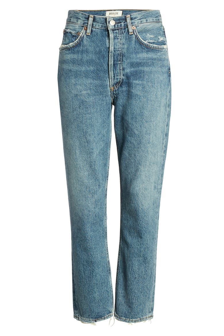 Riley High Waist Crop Straight Leg Jeans, Alternate, color, FREQUENCY