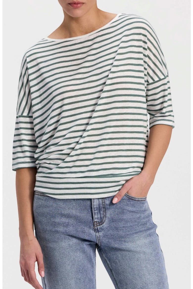 Striped T-Shirt, Main, color, Green Stripes