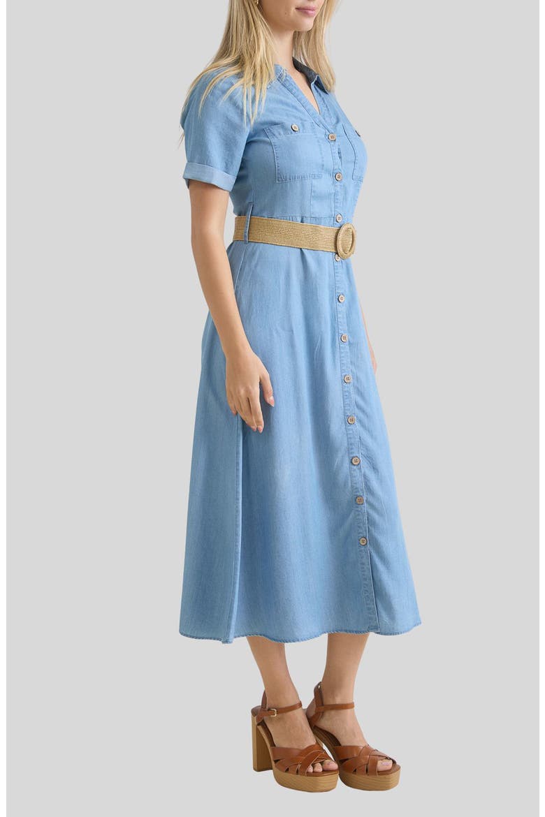 Chambray Midi Shirtdress, Alternate, color, CHAMBRAY