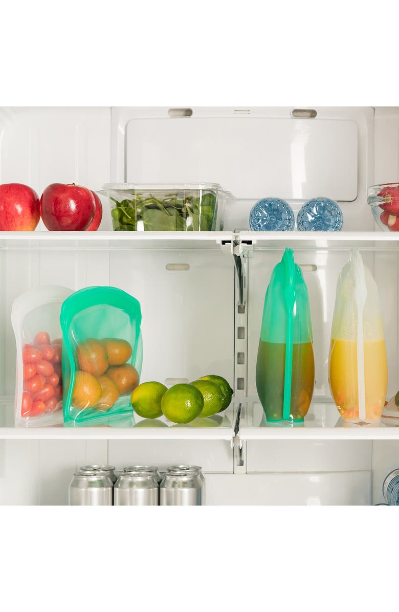 CUISIPRO Pack-It Silicone Reusable Storage Bag, 2000ml/67.5 oz, Alternate, color, Green