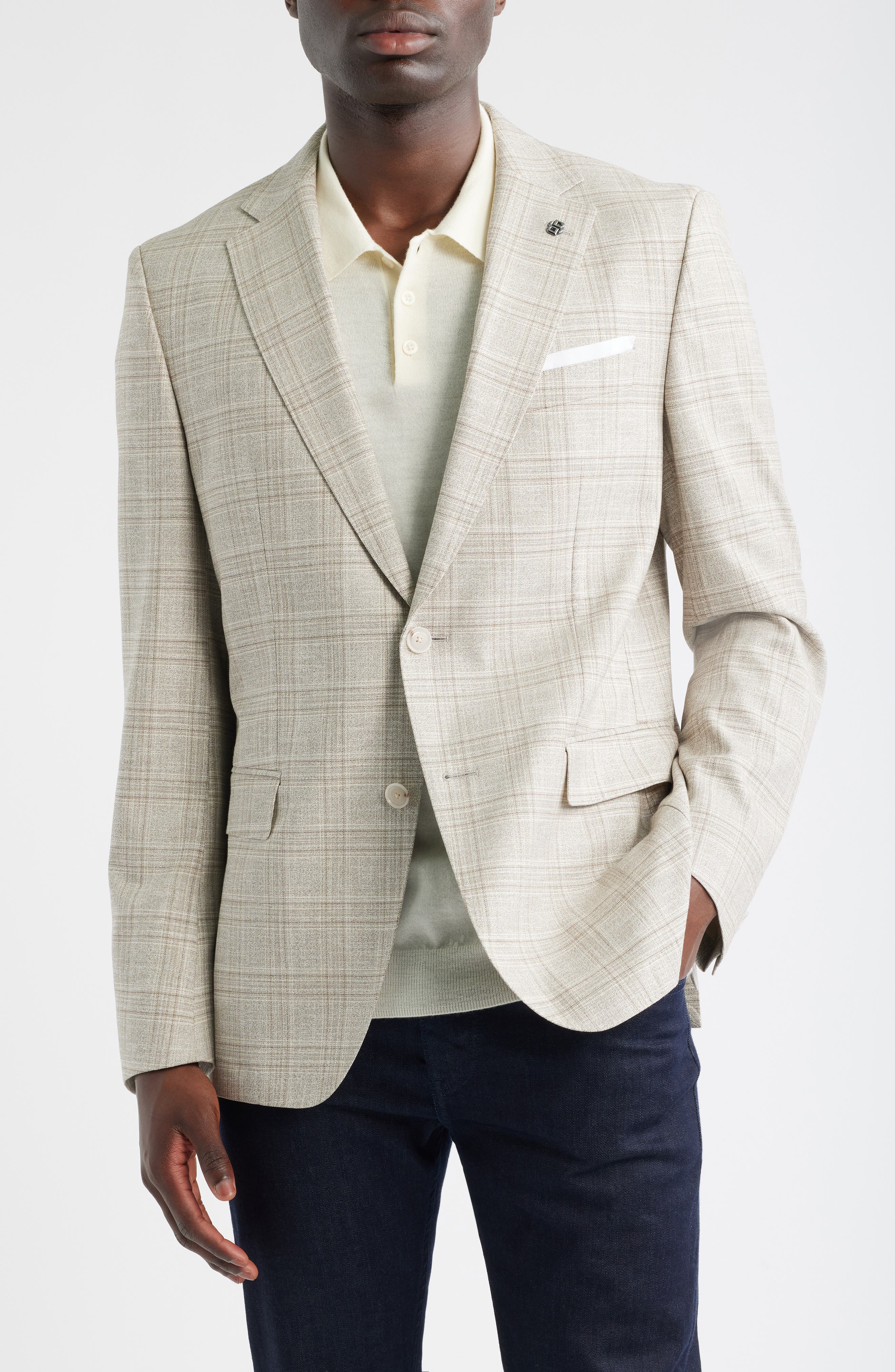 BOSS Hutson Slim Fit Plaid Sport Coat