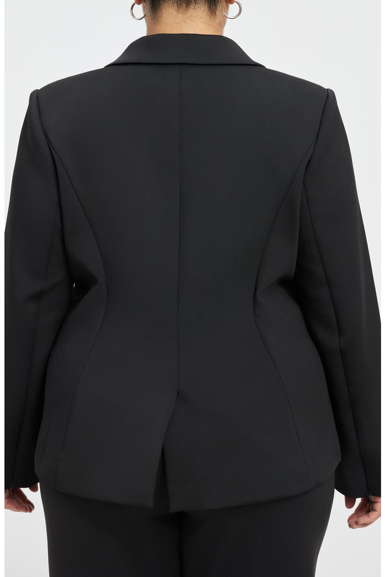 Classic Sculpted Scuba Knit Blazer, Alternate, color, BLACK001
