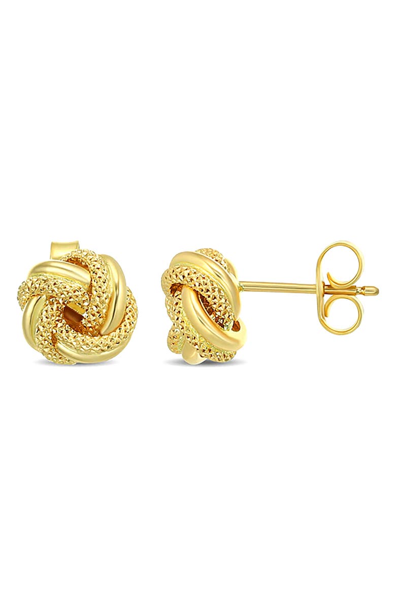 GABI RIELLE Love Knot Stud Earrings, Main, color, Gold