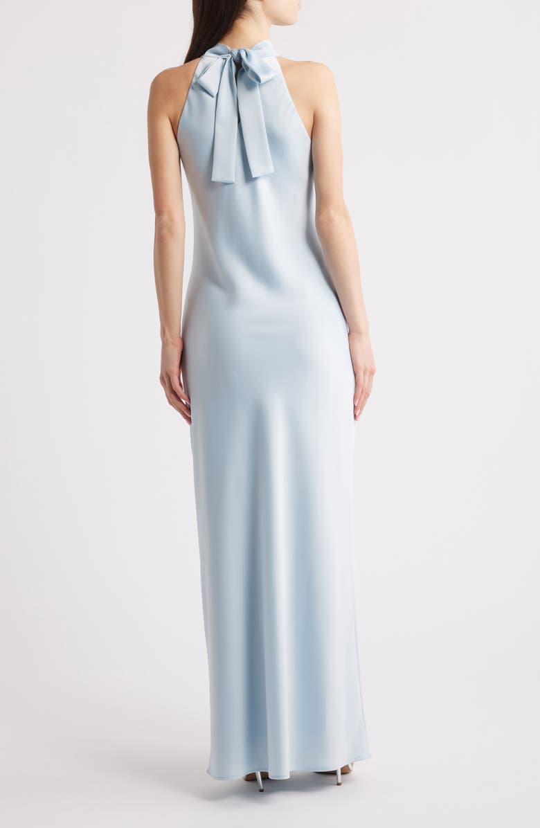 WAYF Violetta Matte Satin Gown, Alternate, color, Baby Blue