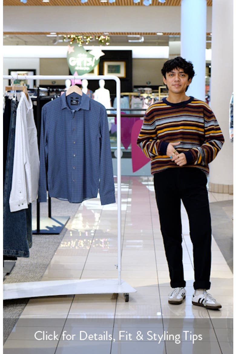 Slim Fit Faded Check Performance Button-Up Shirt video