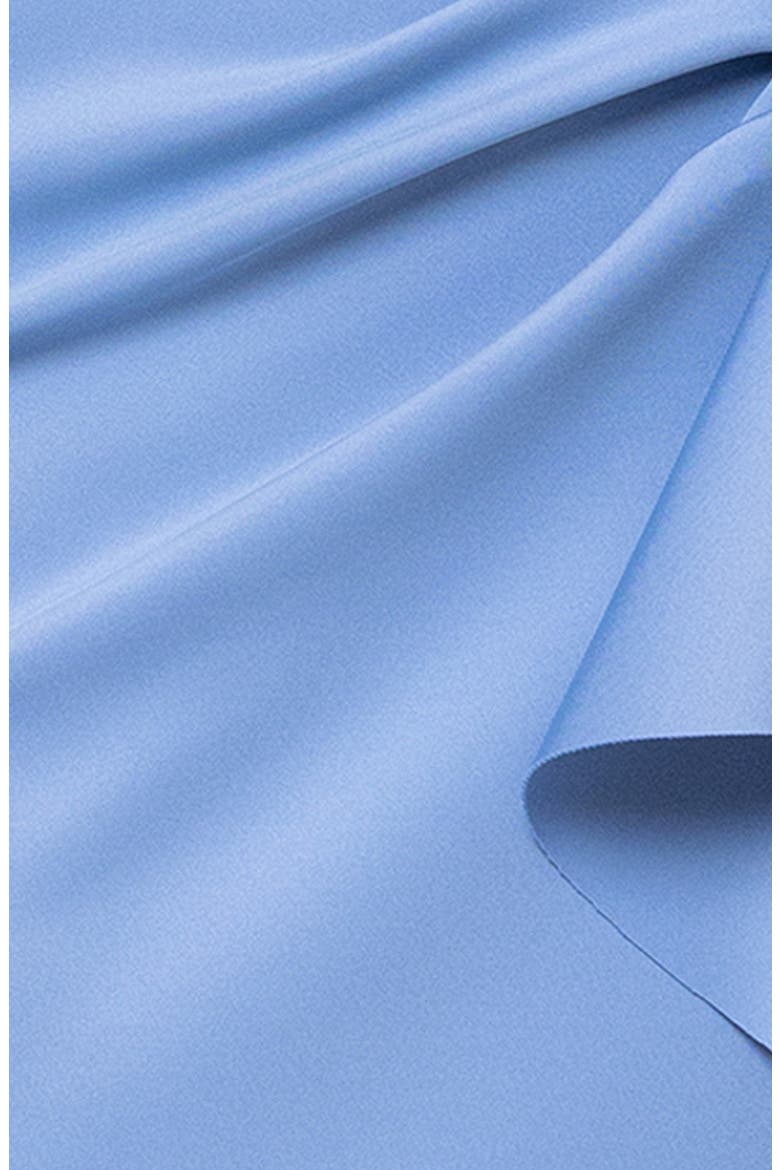 Off the Shoulder Ruffle Scuba Crepe Gown, Alternate, color, SLATE