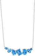 EFFY 14K White Gold ,Blue Topaz Necklace
