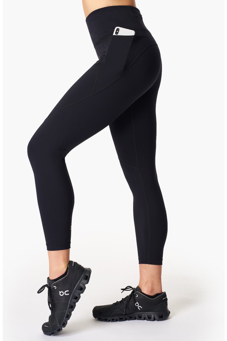 Power 7/8 Workout Pocket Leggings, Alternate, color, BLACK