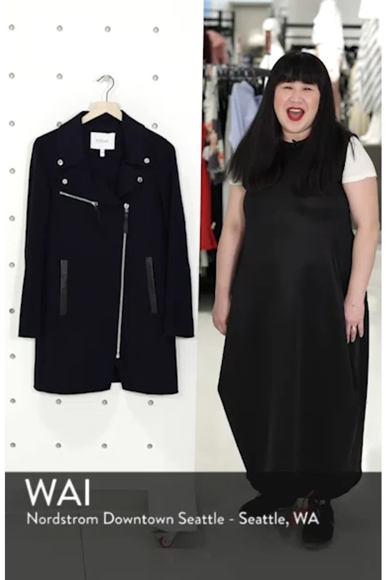 Double-Face Wool Moto Style Coat video