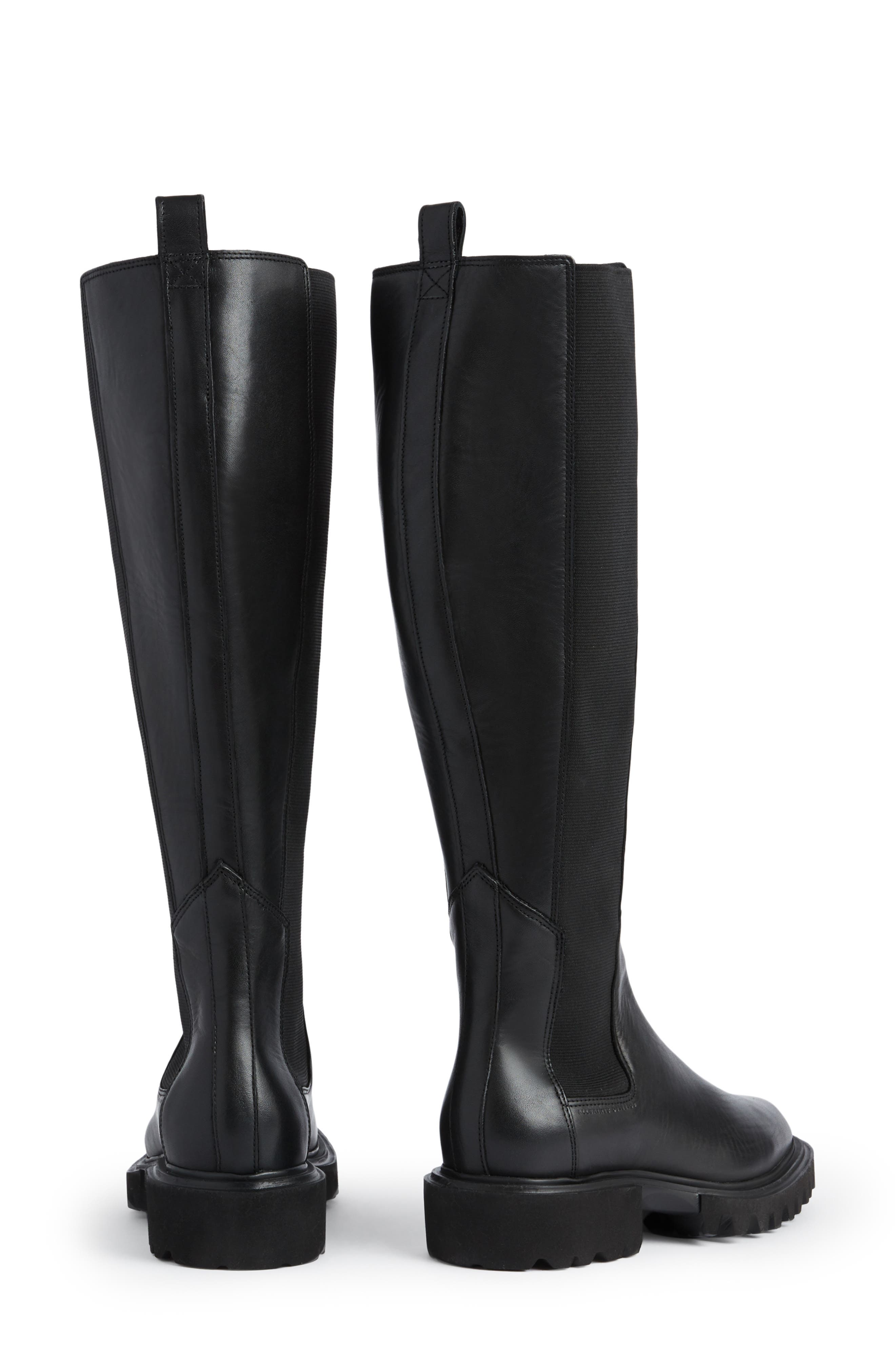 Maeve Knee High Chelsea Boot, Alternate, color, BLACK