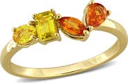Julianna B. Orange & Yellow Sapphire Four-Stone Ring