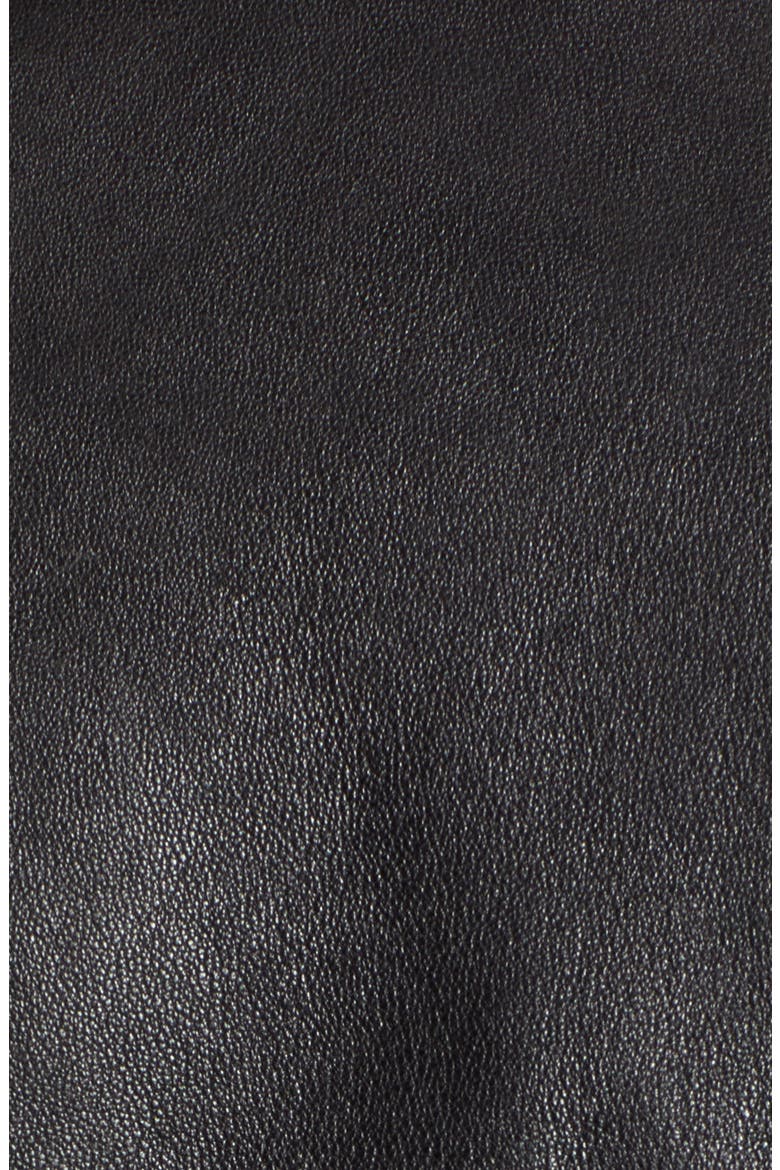 Leather Moto Jacket, Alternate, color, BLACK