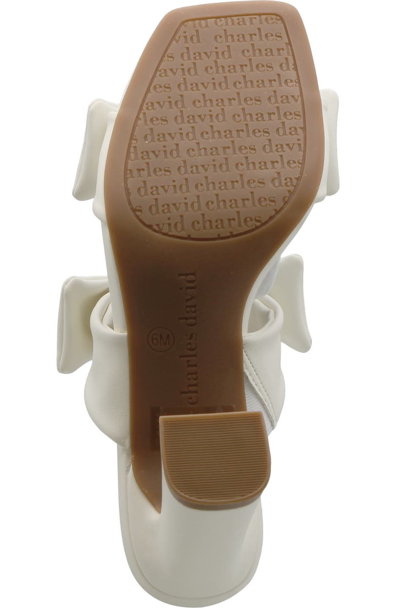 Charles David Rox Double Bow Slide Sandal, Alternate, color, White